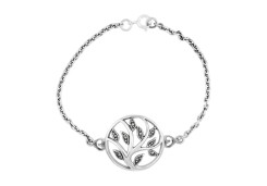 Серебряный браслет с марказитом