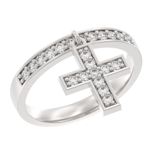 Серебряное кольцо с фианитом