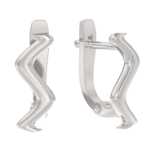 Серебряные cерьги классические