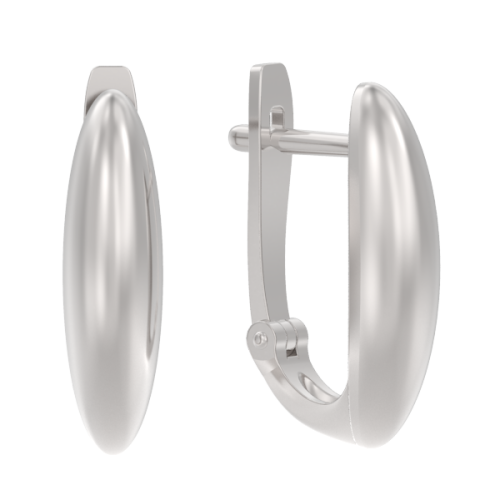 Серебряные cерьги классические