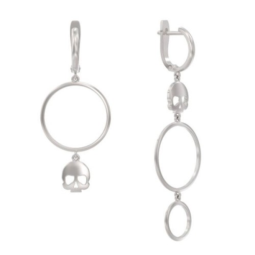 Серебряные cерьги висячие