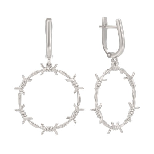 Серебряные cерьги висячие