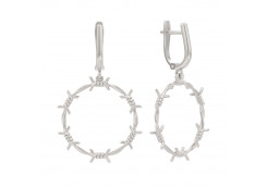 Серебряные cерьги висячие