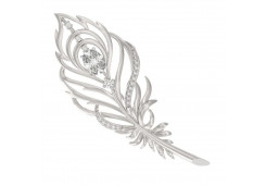 Брошь из серебра с фианитом