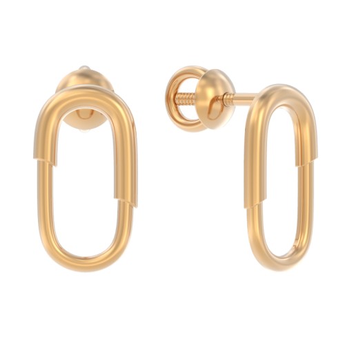 Золотые cерьги пусеты (гвоздики)