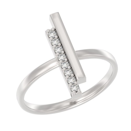 Серебряное кольцо с фианитом