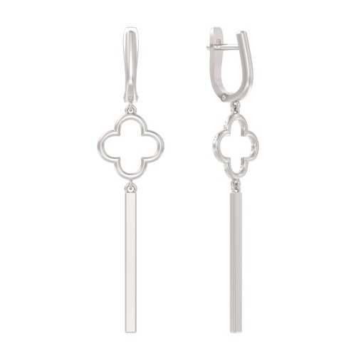 Серебряные cерьги висячие