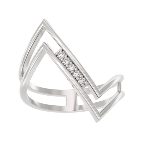 Серебряное кольцо с фианитом