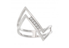 Серебряное кольцо с фианитом