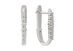 Серебряные cерьги с фианитом