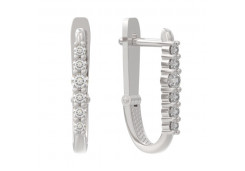 Серебряные cерьги с фианитом