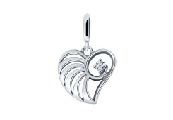 Подвеска из белого золота с бриллиантом