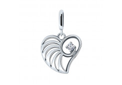 Подвеска из белого золота с бриллиантом