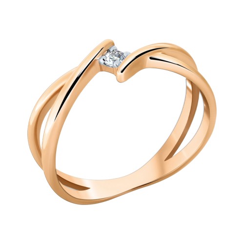 Золотое кольцо с бриллиантом