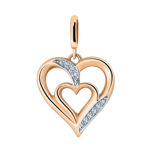 Золотая подвеска с бриллиантом