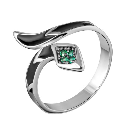 Серебряное кольцо с кристаллом