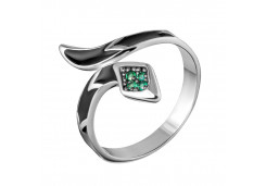 Серебряное кольцо с кристаллом