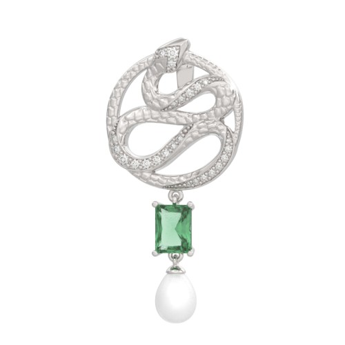 Серебряная подвеска с полудрагоценными камнями