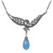 Серебряное колье с бирюзой