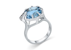 Серебряное кольцо с топазом