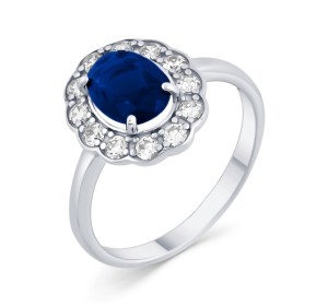 Серебряное кольцо с фианитом