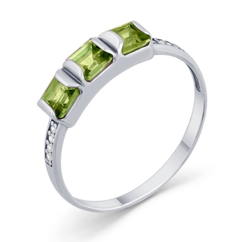 Серебряное кольцо с хризолитом