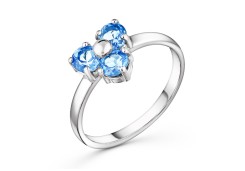 Серебряное кольцо с топазом