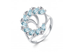 Серебряное кольцо с топазом