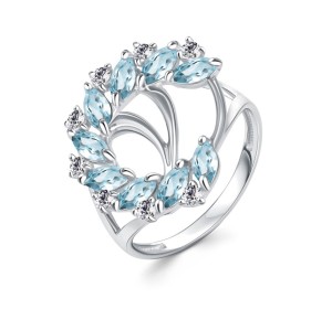 Серебряное кольцо с топазом