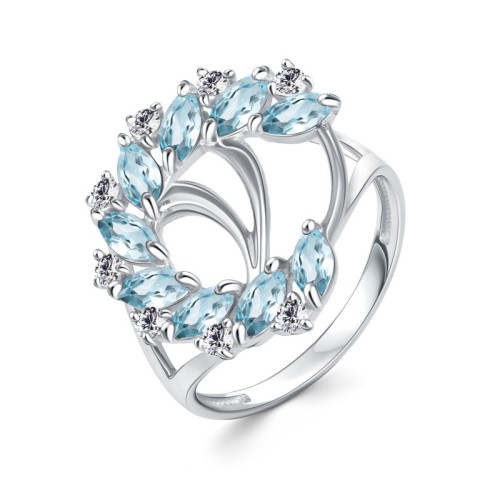 Серебряное кольцо с топазом