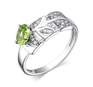 Серебряное кольцо с хризолитом