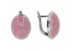 Серьги из серебра 925 пробы с кварцем