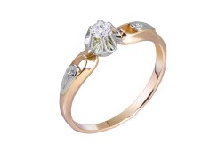 Золотое кольцо с фианитом