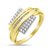 Кольцо из желтого золота с фианитом