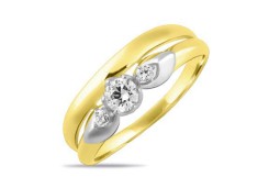 Кольцо из желтого золота с фианитом