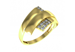 Золотое кольцо с фианитом