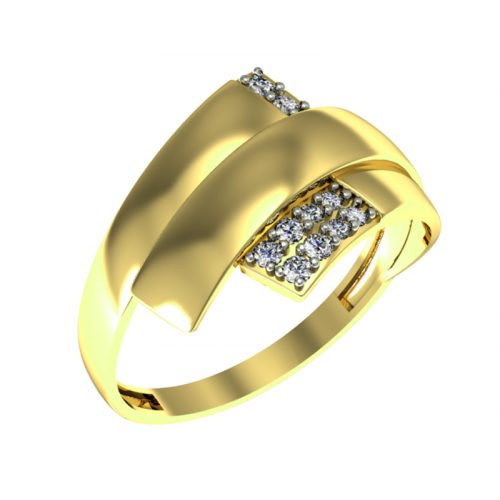 Золотое кольцо с фианитом