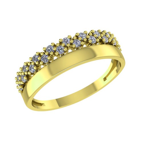 Кольцо из желтого золота с фианитом