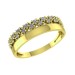 Кольцо из желтого золота с фианитом
