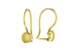 Серьги классические из желтого золота