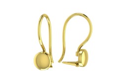 Серьги классические из желтого золота