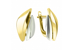 Серьги классические из желтого золота