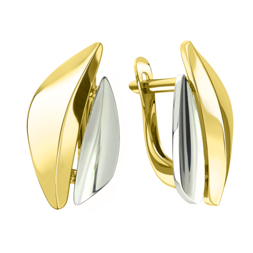 Серьги классические из желтого золота