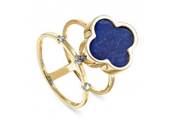 Кольцо из желтого золота с лазуритом