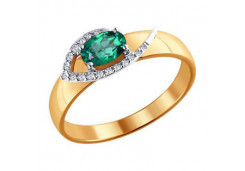 Золотое кольцо с изумрудом