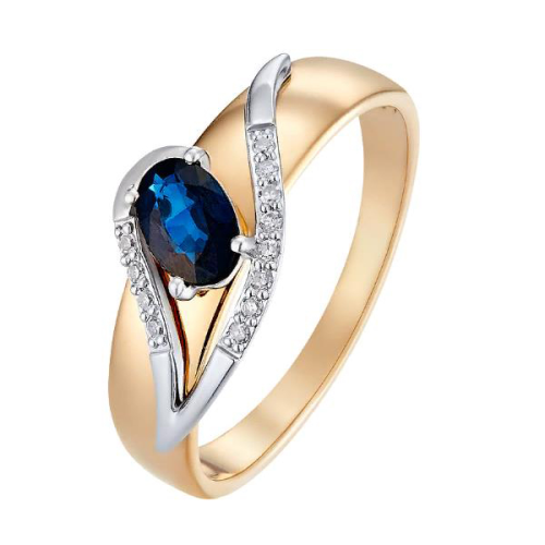Золотое кольцо с сапфиром