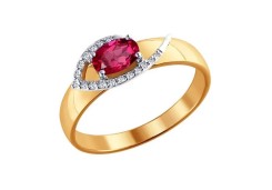 Золотое кольцо с рубином