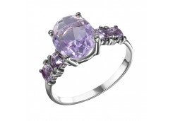 Серебряное кольцо с кварцем