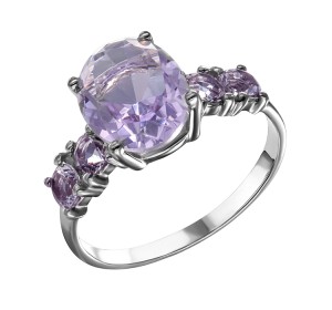 Серебряное кольцо с кварцем