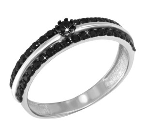 Серебряное кольцо с фианитом